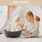 Chicvita Black Basket Empty Gift Basket, Small Woven Basket For Organizing, Rope Basket For Storage, Decorative Basket For Dogs,