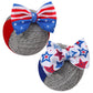 QFV Baby Girl Bows Newborn Headband 0-6 Months Infant Big Bows for Birthday/Baby Shower/Photography/Baby Gifts (Large Star& Red 