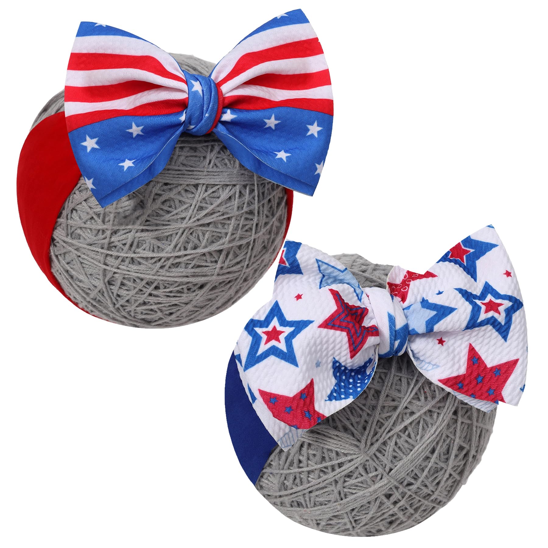 QFV Baby Girl Bows Newborn Headband 0-6 Months Infant Big Bows for Birthday/Baby Shower/Photography/Baby Gifts (Large Star& Red 