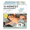 The Honest Company Clean Conscious Diapers | Plant-Based, Sustainable | Turtle Time + Dots & Dashes | Club Box, Size 2 (12-18 Lb
