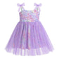 Baby Girls Rainbow Star Tutu Dress Summer Sleeveless Tulle Princess Birthday Party Dresses Toddler Little Girl First Communion P