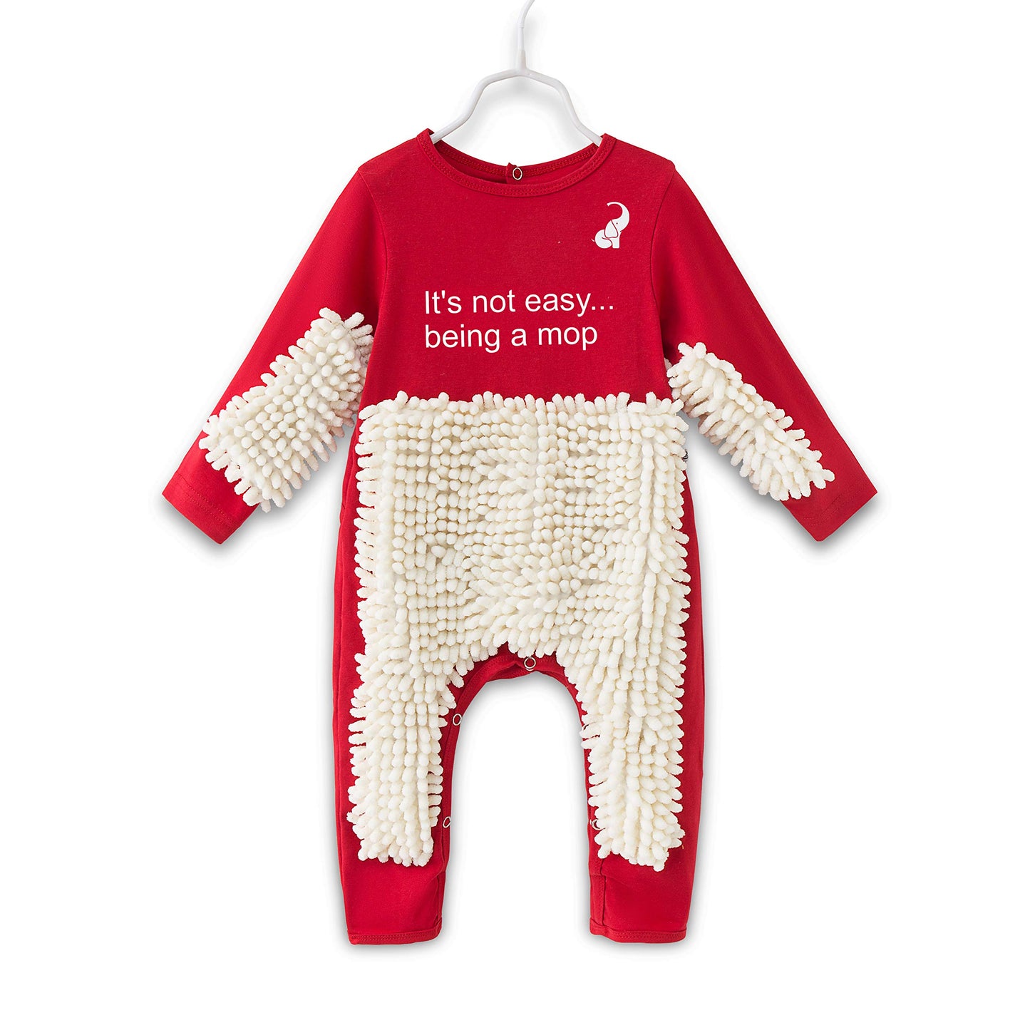 Cute Baby Mop Onesie - Funny And Functional, Perfect As A Long Sleeve Romper For Your Crawling Baby And For Use As An Everyday B