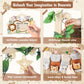 Wisreach Wooden Baby Shower Crate Closet, Foldable Handwoven Storage Basket for Baby Shower Gifts, Welcome Gift Basket for Newbo