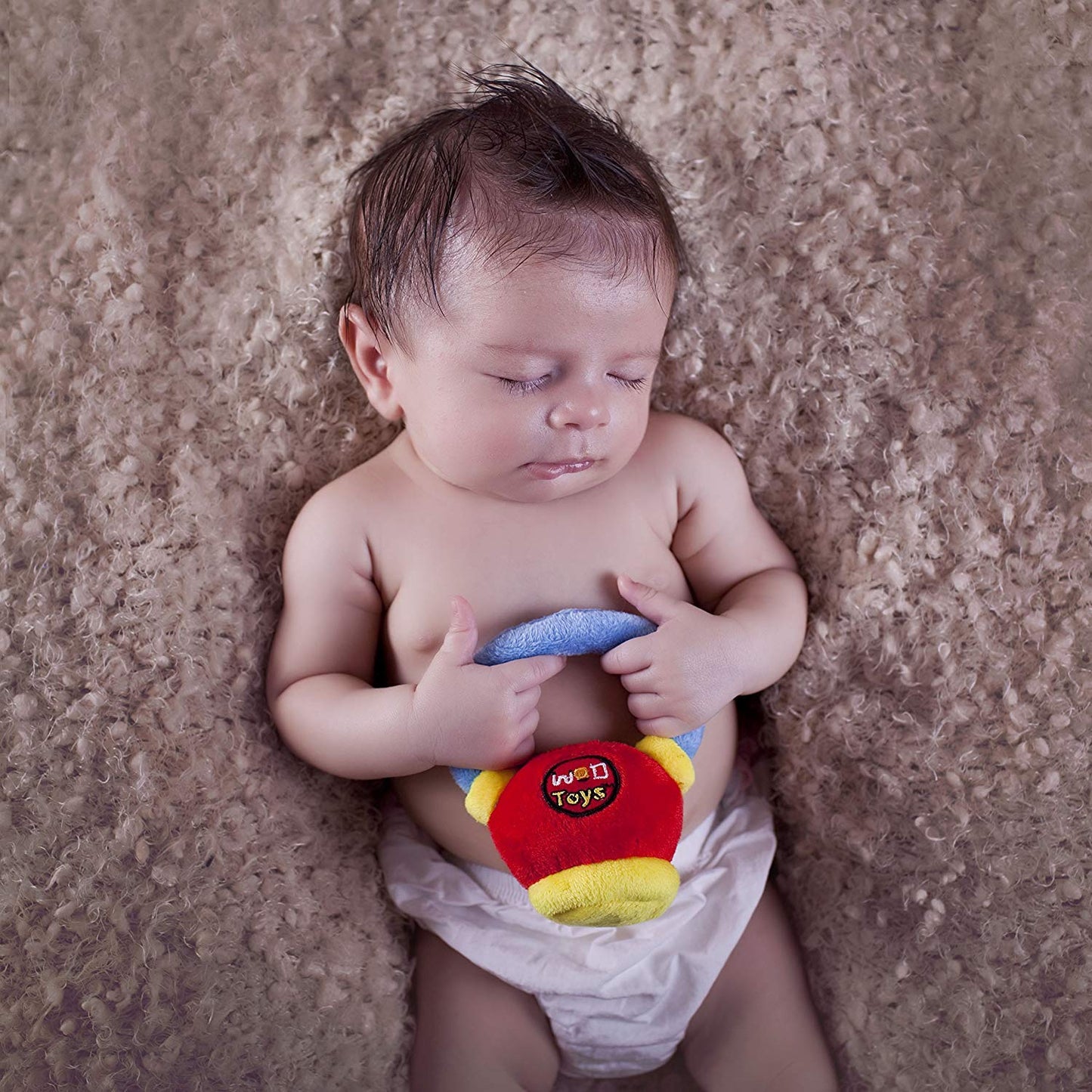 WOD Toys Baby Fitness Plush Set with Rattles & Sensory Sounds - Safe, Durable Fitness Toys for Newborns, Infants and Babies 0+