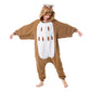 Canasour Kids Owl Onesie Halloween Cosplay Costume Girls Animal Unisex Outfuit One Piece Hooded Soft Pajamas Brown Party 6-8 Yea