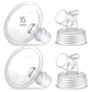 Maymom Two-Piece Wide Neck Pump Parts For Spectra S1/S2 Pumps; Incl Wide Mouth Flanges; Not Original Spectra Flange (15 Mm Two F