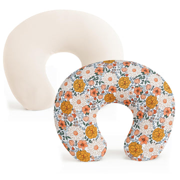 Konssy 2 Pack Nursing Pillow Covers, Stretchy And Soft Nursing Cover For Breastfeeding Pillows, Pillow Slipcover For Baby Girls