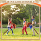 Poen 8 Pcs Light Brown Horse Stick with Sound Red and Blue Bandana Set 27.6 Toys Stick Horse Western Cowboy Bandana Horse Head