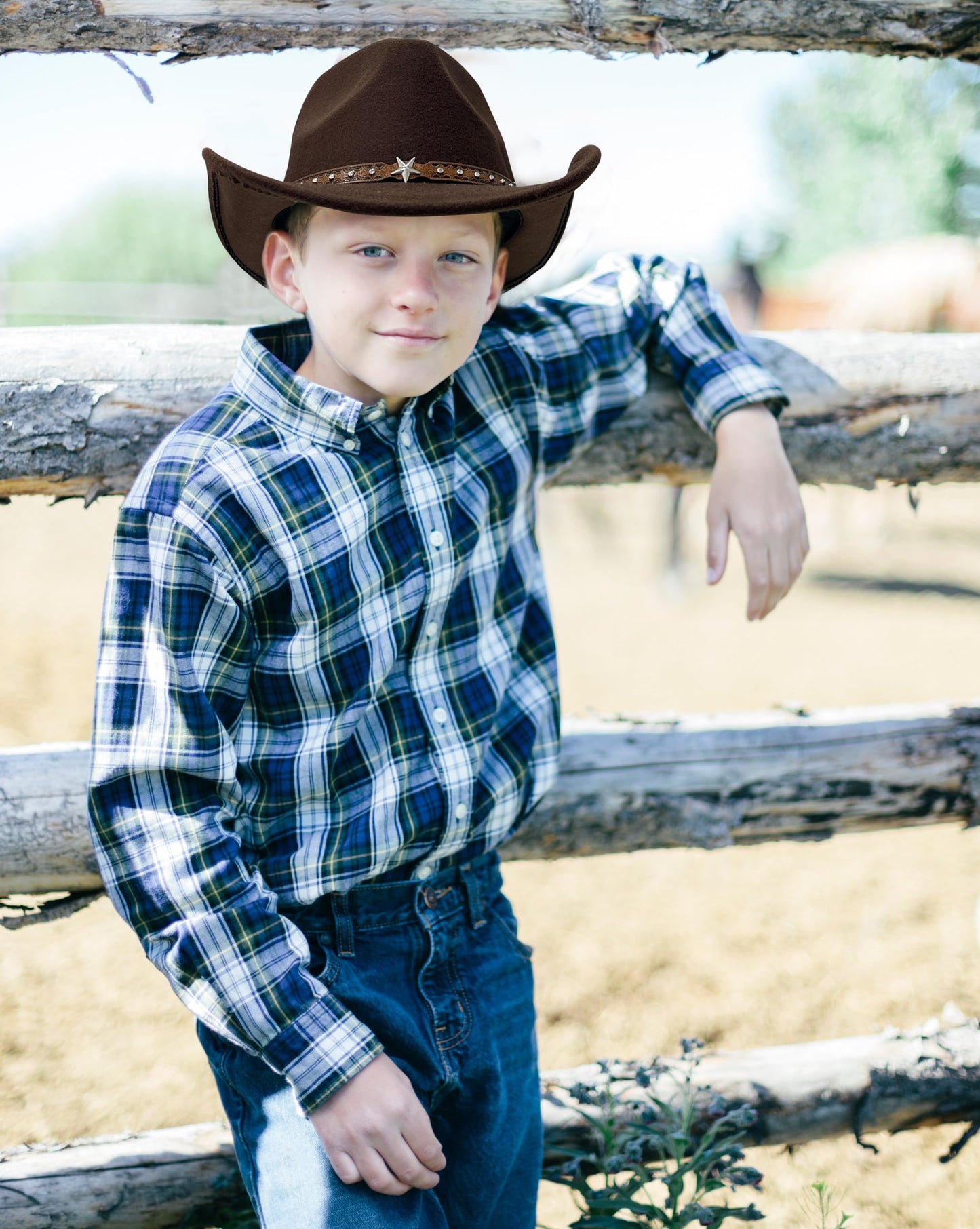 Jastore Toddler Baby Cowboy Hat Infant Baby Boys Girl Cowgirl Hats Kids Western Cowboy Hat (Us, Age, 18 Months, 4 Years, Dark Pi