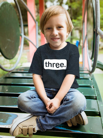 3Rd Birthday Shirt Boy Third Outfit 3 Year Old Toddler Gift Baby Tshirt Party Shirts (Charcoal Black, 2 Years)