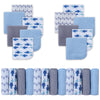 Viviland Baby Washcloths, Super Soft Baby Bath Towels For Newborn 24 Pack, Absorbent Face & Body Wash Cloth For Baby Boy, Blue-W