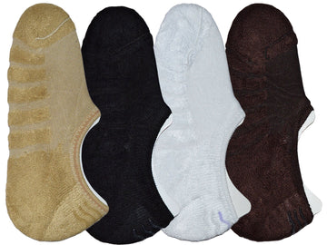 Me Stores MenS Terry Cotton Loafer Socks (Mix Colour, Large)  Pack Of 4 Pairs