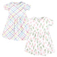 Hudson Baby Baby Girls Cotton Dresses Casual Dress, Pink Tulips, 2-3T Us