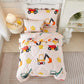 Mucalis 5 Pieces Toddler Bedding Set Engineering Vehicle Cars Toddler Comforter Set For Boys Girls Excavator Theme Crib Bed Sets