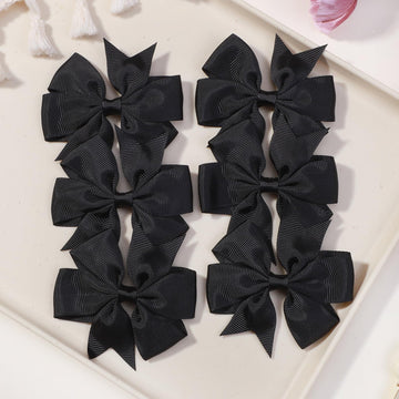 Choicbaby 3 Inches Hair Bows For Girls Black Grosgrain Ribbon Pinwheel Hair Bows Clips Toddler Bows Hair Clips For Birthday Baby