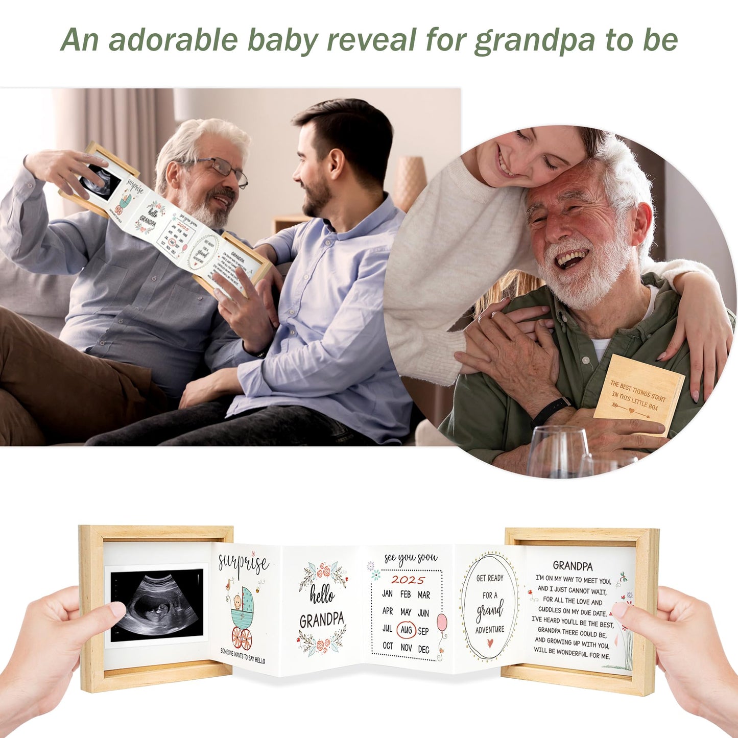 Pregnancy Announcement Gifts For Grandpa To Be, Promoted To Grandpa Baby Announcement Gifts, Pregnancy Reveal Ideas- Baby Ultras