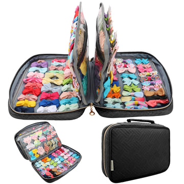 Micom Hair Accessories Storage Bag For Baby Girls, Hair Bow Organizer, Multifunctional Hair Accessories Storage Carrying Case Fo