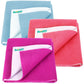 Bumpers AntiPiling Quick Dry & Absorbent Sheet Polycotton Baby Bed Protecting Waterproof Mat (Rani Pink, Salmon Rose, Light Blu