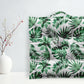 Oasis Home Collection Cotton Shell with Natural Cotton Printed Floor Cushion  Big Leaf, Set of 1