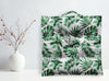 Oasis Home Collection Cotton Shell with Natural Cotton Printed Floor Cushion  Big Leaf, Set of 1