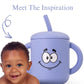 Fumiko Sippy Cups For Toddlers 1-3 - Adorable Personality Designs, Built-In Straw Lock, Easy-Grip Handles, (Dimples)