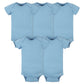 Gerber Baby 5-Pack Solid Onesies Bodysuits, Blue, 3-6 Months