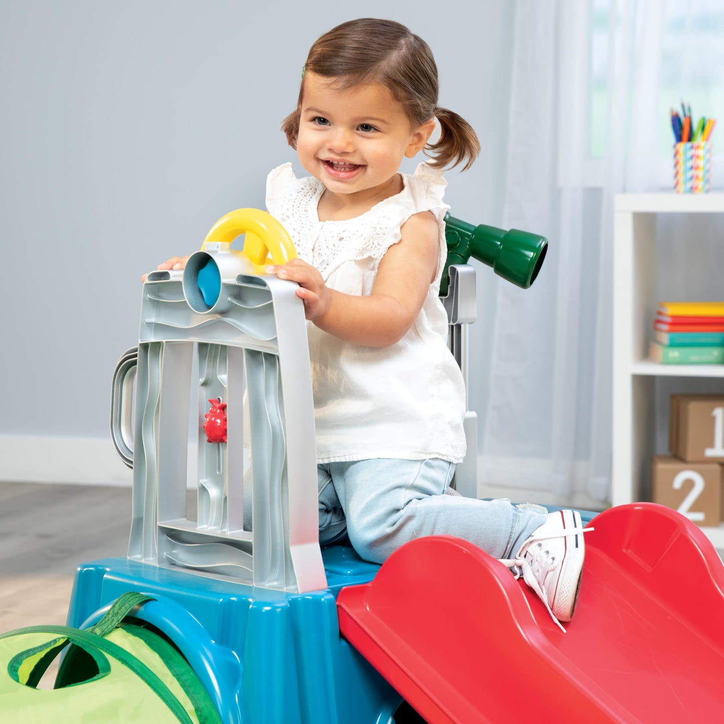 Little Tikes Easy Store Slide & Explore, Indoor Outdoor Climber Playset For Toddlers Kids Ages 1-3 Years