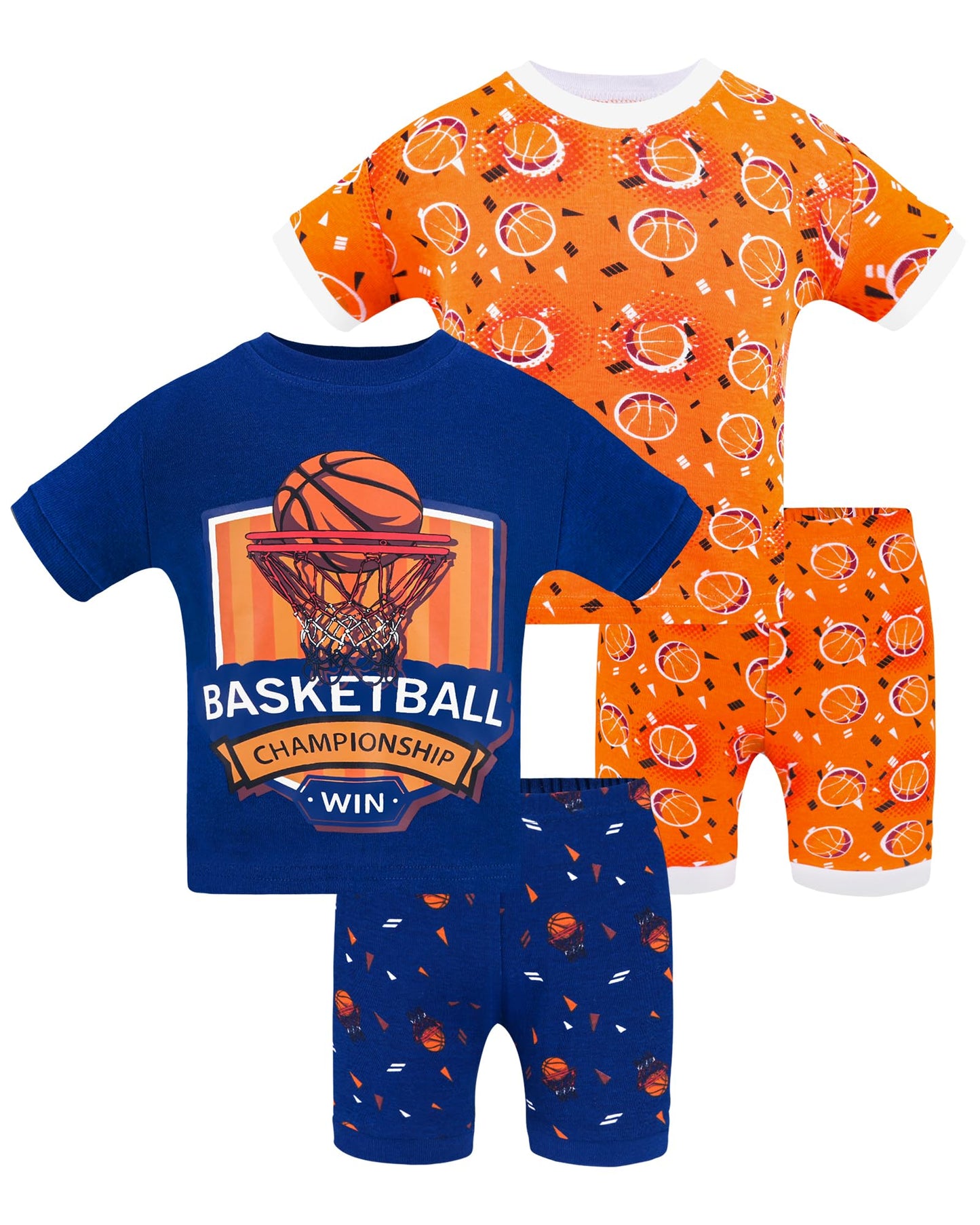 Daughter Queen Boys Pajamas 18-24 Months Summer Pjs Basketball Pj Sets Baby Toddler Cotton Short Sleeve Jammies Sports Ball Slee