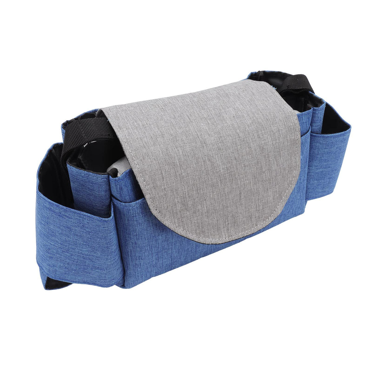 Stroller Organizer with Cup Holder, Baby Stroller Bag Large Capacity Universal Stroller Accessories Bag with 2 Cup Holders Multi