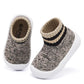 Baby Shoes Girls Boys Baby Sock Shoes With Grip Baby Slippers Infant Walking Shoes Non Slip 9-12 Months Khaki