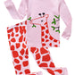 Kikizye Baby Girls Pajamas Kids Giraffe Long Sleeve Pjs Toddler Cotton Jammies Size 12-18 Monthes