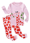 Kikizye Baby Girls Pajamas Kids Giraffe Long Sleeve Pjs Toddler Cotton Jammies Size 12-18 Monthes