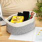 Suttmin 6 Pcs Small Woven Basket 12 X 8 X 5' Cotton Rope Storage Basket Empty Gift Basket Decorative Dog Cat Toy Basket Cute Ov