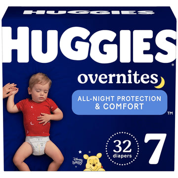 Huggies Overnites Size 7 Overnight Diapers (41+ Lbs), 32 Ct