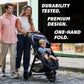 Baby Jogger City Mini Gt3 All Terrain Stroller With Forever Air Rubber Tires And All Wheel Suspension With Magnetic Buckle And N