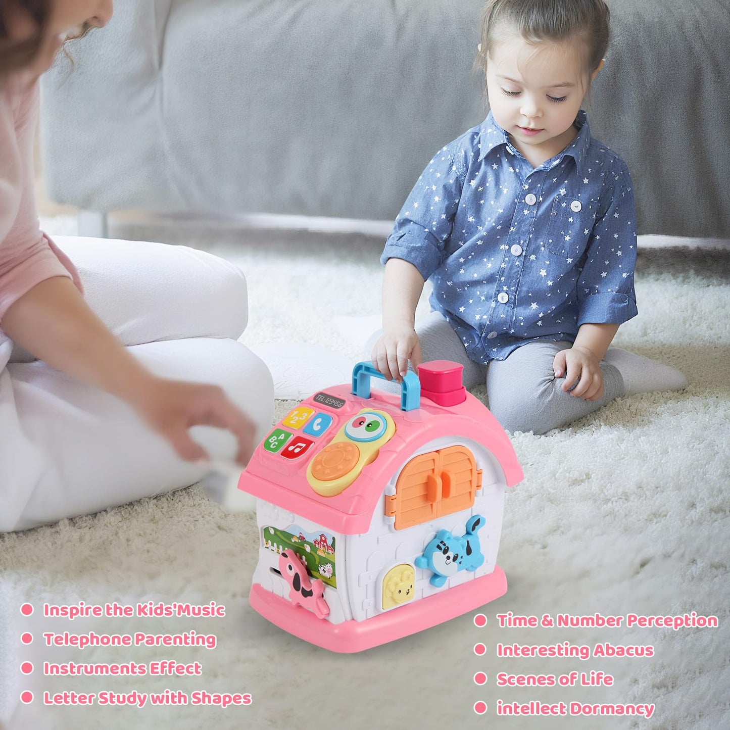 BOBUEXER Toddler Girl Toys 1-2 -Montessori Toys for 1 Year Old Girls,Baby Toys 6-12 12-18 Months, 1st Birthday Girl Gifts,10 in