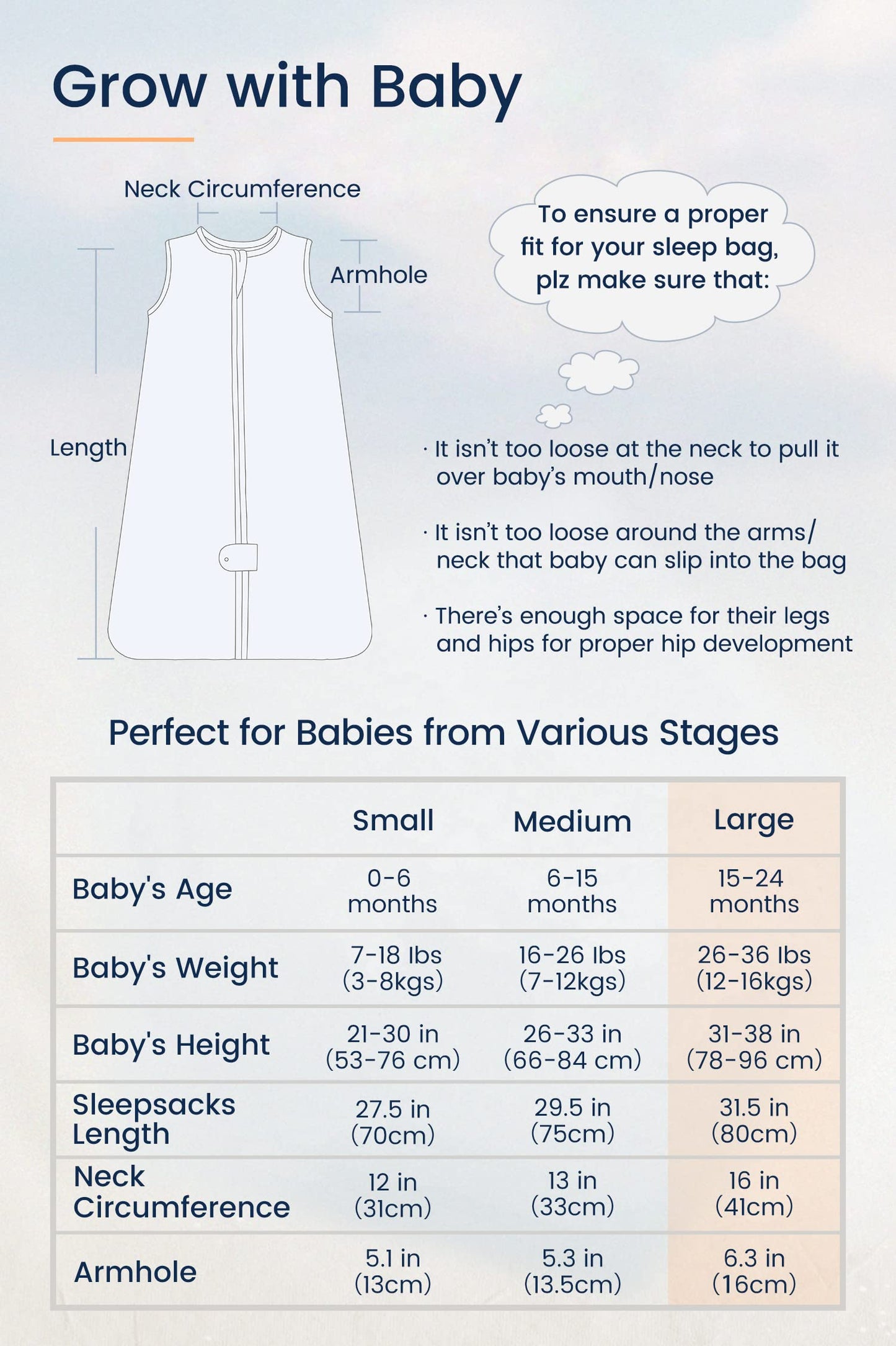 TotAha Light Baby Sleep Sack, Stretchy Sleepsack, Silky Comfort, Buttery Soft, Swaddle Transition Sleeping Bag, 2-Way Safe Zippe