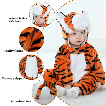 Tonwhar Baby Boy'S Girl'S Animal Bodysuit Infant And Toddler'S Romper Jumpsuit Halloween Costume Partywear(6-12 Months)