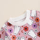 Focusnorm Halloween Newborn Baby Girl Outfit Pumpkin Sweatshirt Romper Long Sleeve Onesie Jumpsuit Infant Fall Winter Clothes (M