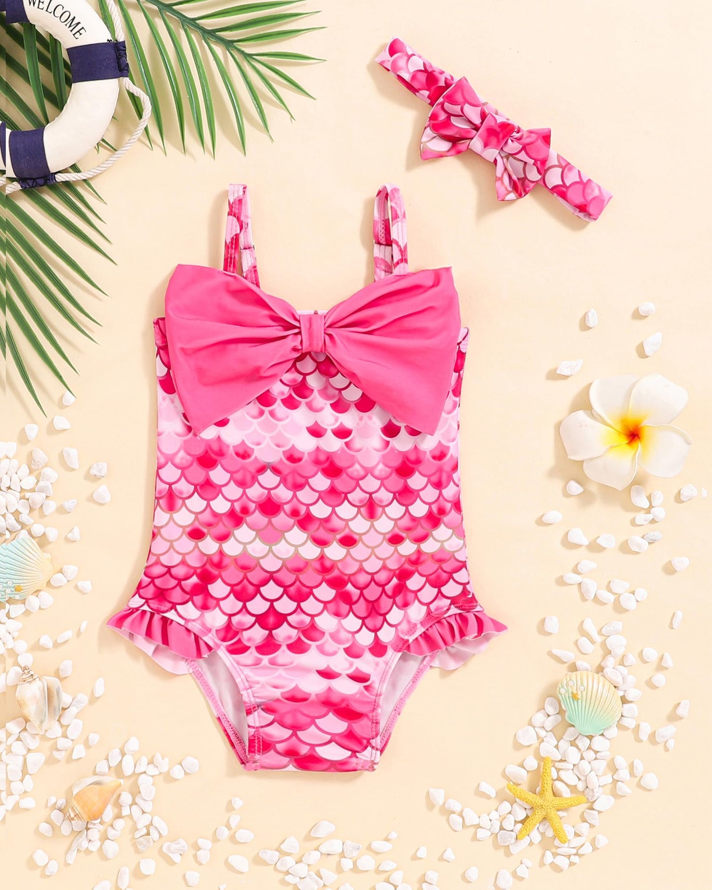 Toddler Baby 2T Swimsuit Girl 3T Bathing Suit Girls One Piece Swimwear Mermaids Summer Beach Swim Suit