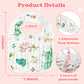 Zainpe 6Pcs Snap Muslin Cotton Baby Bibs Summer Cactus Patterns Infants Drooling Bib Soft Absorbent Adjustable Burp Cloths Feedi