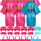 Sintuff 24 Pcs Kids Spa Party Supplies For Girls 6 Spa Party Robes 6 Tote Bags 6 Headbands 6 Spa Masks (Blue Birthday,Size 12)
