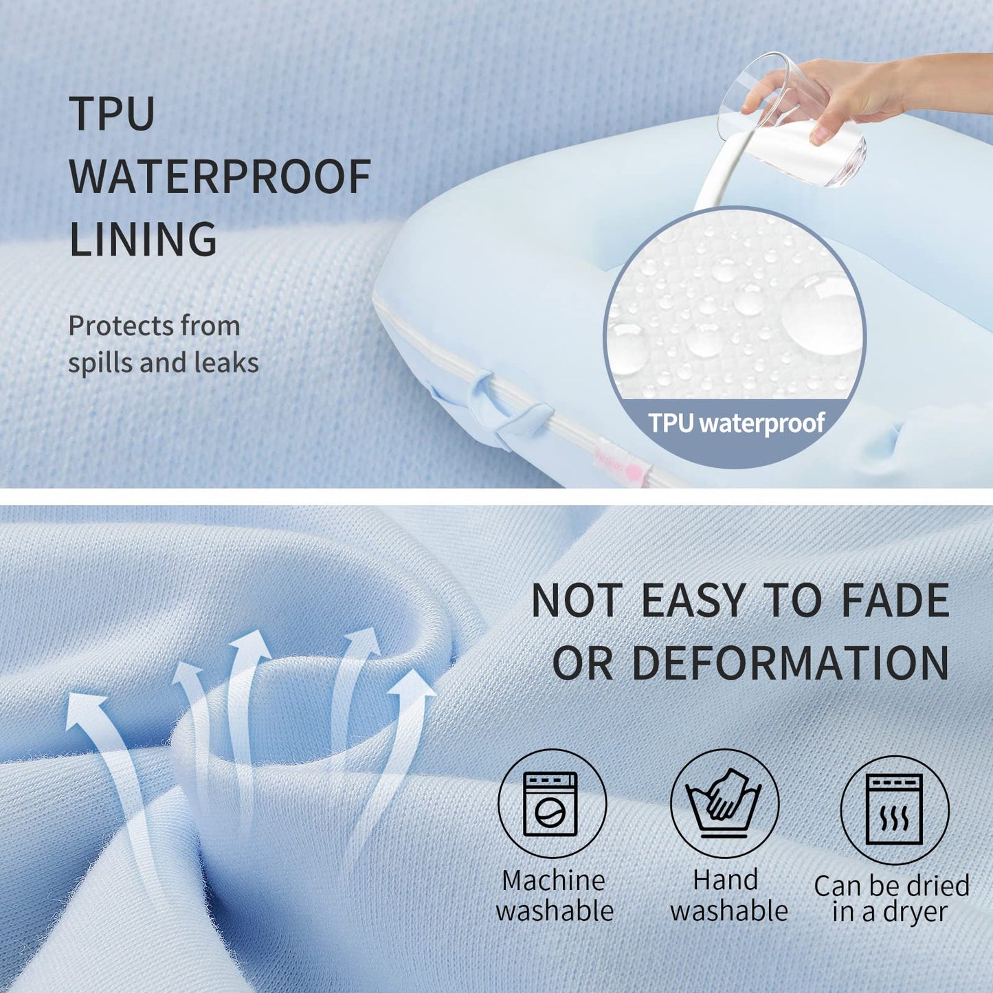 Organic Replacement Cover For Dockatot Deluxe+ Docks With Waterproof Pad Certified Organic Cotton Protects Against Leaks Premium
