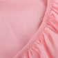 Ntbay Toddler Sheet Set - 3-Piece Microfiber Crib Sheet Set - Flat Sheet, Fitted Sheet, Pillowcase - Solid Toddler Bedding, Pink