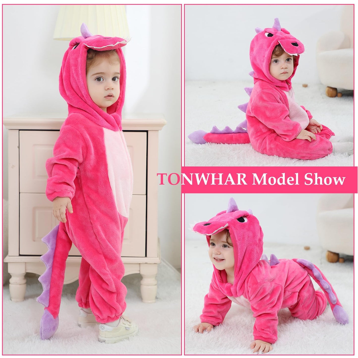 Tonwhar Baby Boy'S Girl'S Animal Bodysuit Infant And Toddler'S Romper Jumpsuit Halloween Costume Partywear(18-24 Months)