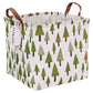 Fankang Square Nursery Hamper Storage Bins Canvas Laundry Basket Foldable With Waterproof Pe Coating Large Storage Baskets Gift