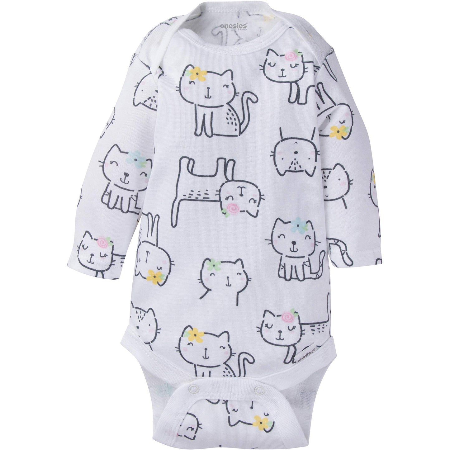 Onesies Brandunisex Baby6-Pack Long Sleeve Bodysuitscatsnewborn
