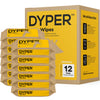 Dyper Baby Wipes | 99% Water | 100% Plant-Based | Hypoallergenic For Sensitive Skin | Fragrance Free | Plastic-Free | 12 Pack, 7