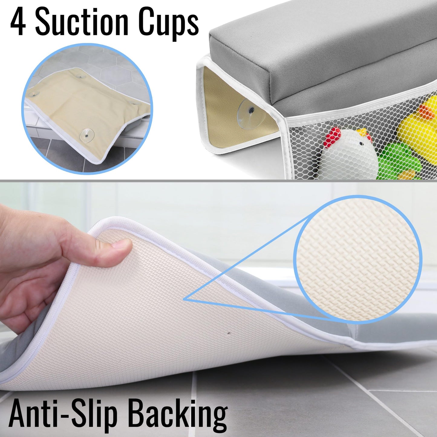 Healthsmart Comfortable Baby Bath Kneeler And Elbow Rest Pad Set | Ultra-Thick Padded Bath Kneeling Pad For Bathing Baby With To