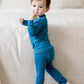 Vaenait Baby Kids Long Sleeve Sleepwear Pajamas 2Pcs Set Modal Peacockblue L